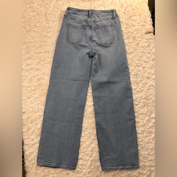 Quince Wide legs Straight cut Women's Light Wash High-Rise Jeans Size 26 - Picture 5 of 9